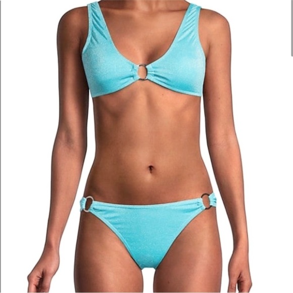 Kendall & Kylie baby blue sparkly bikini NEW - Picture 1 of 5